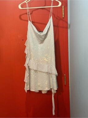 Zara Blue Sequin Mini Dress